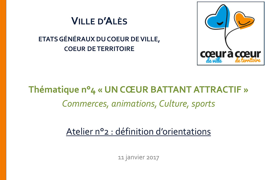 Thématique 4 - Un cœur battant attractif - commerces, animations, culture, sport