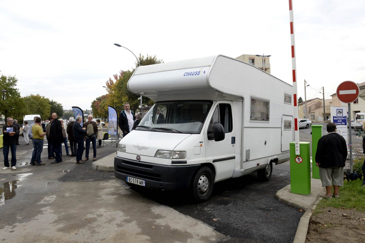 Le premier camping-car est entré dans la nouvelle aire aménagée le 19 octobre, à midi