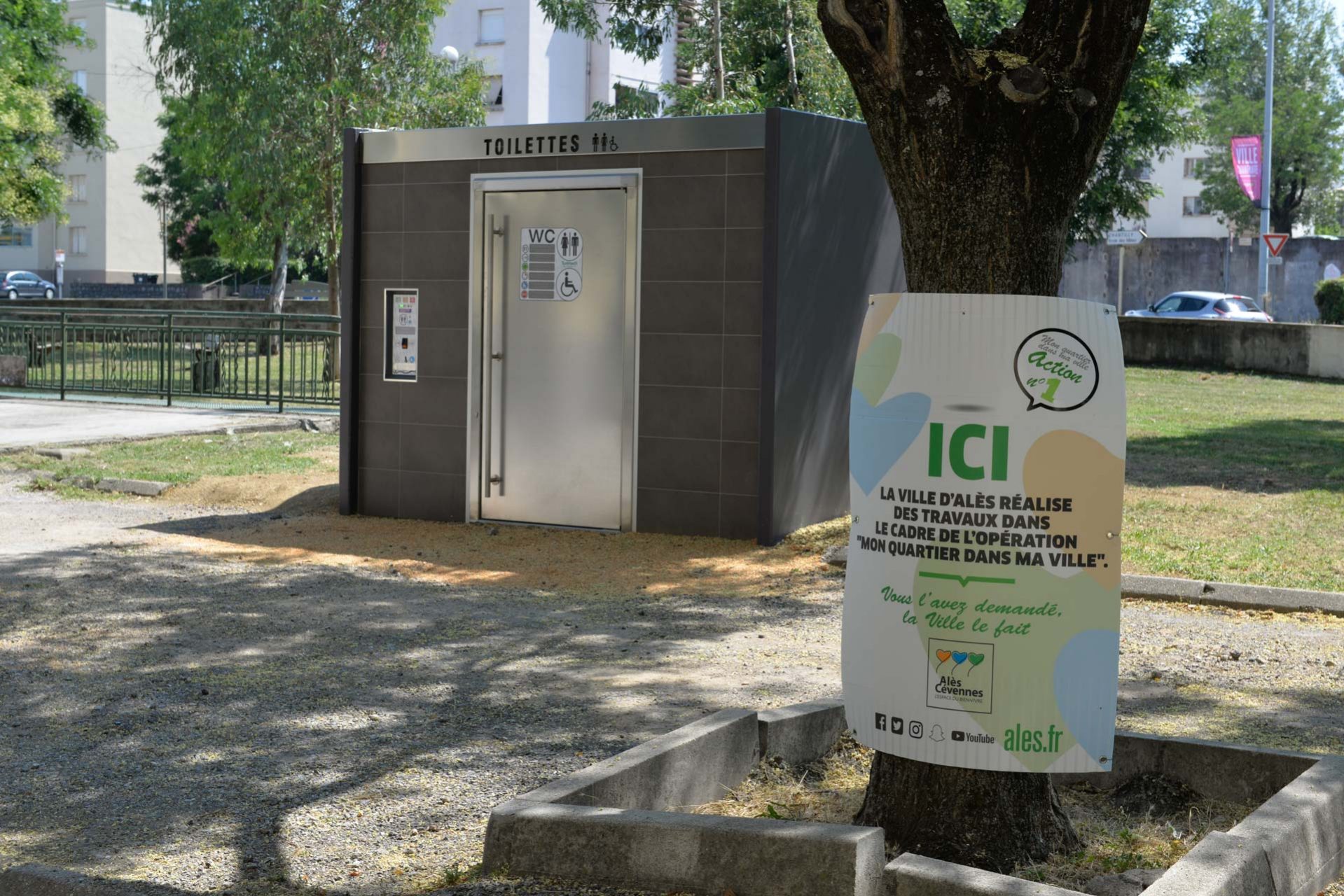 À Clavières, la demande de sanisettes formulée au printemps par les riverains (action n°1) a été satisfaite a dans la foulée.