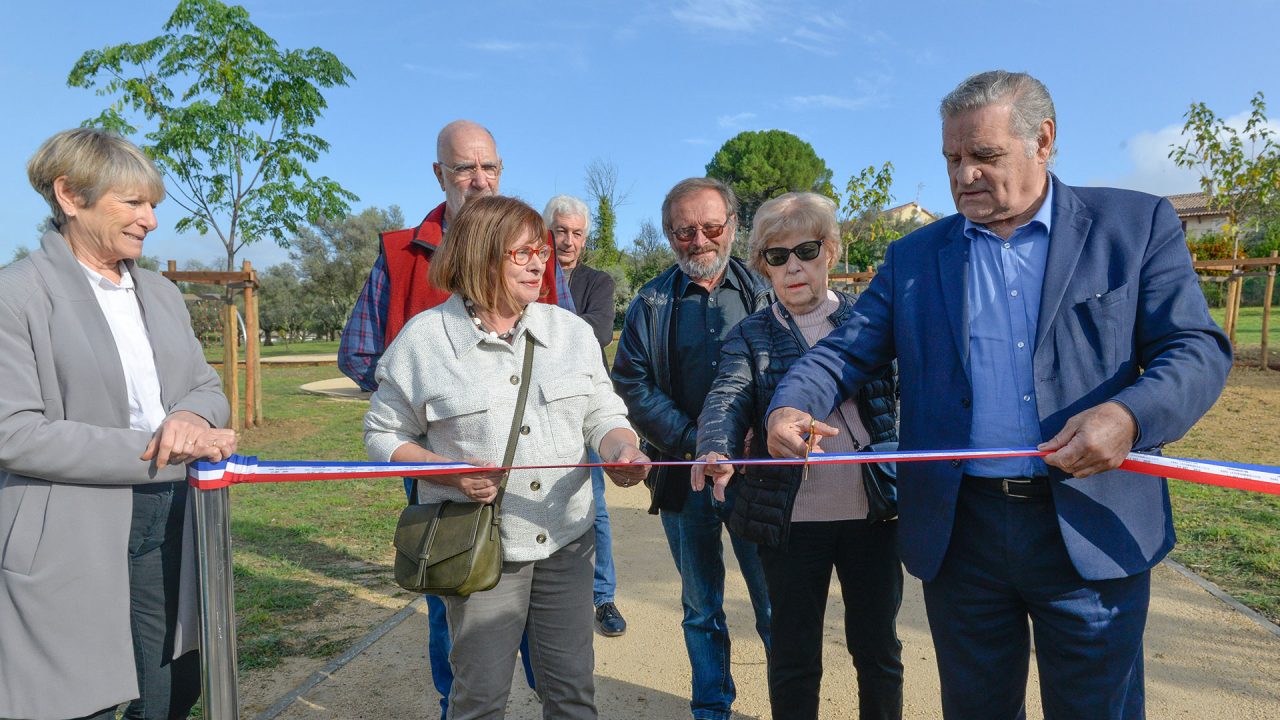 Le maire d’Alès a inauguré le nouveau parc du Rieu le 24 octobre