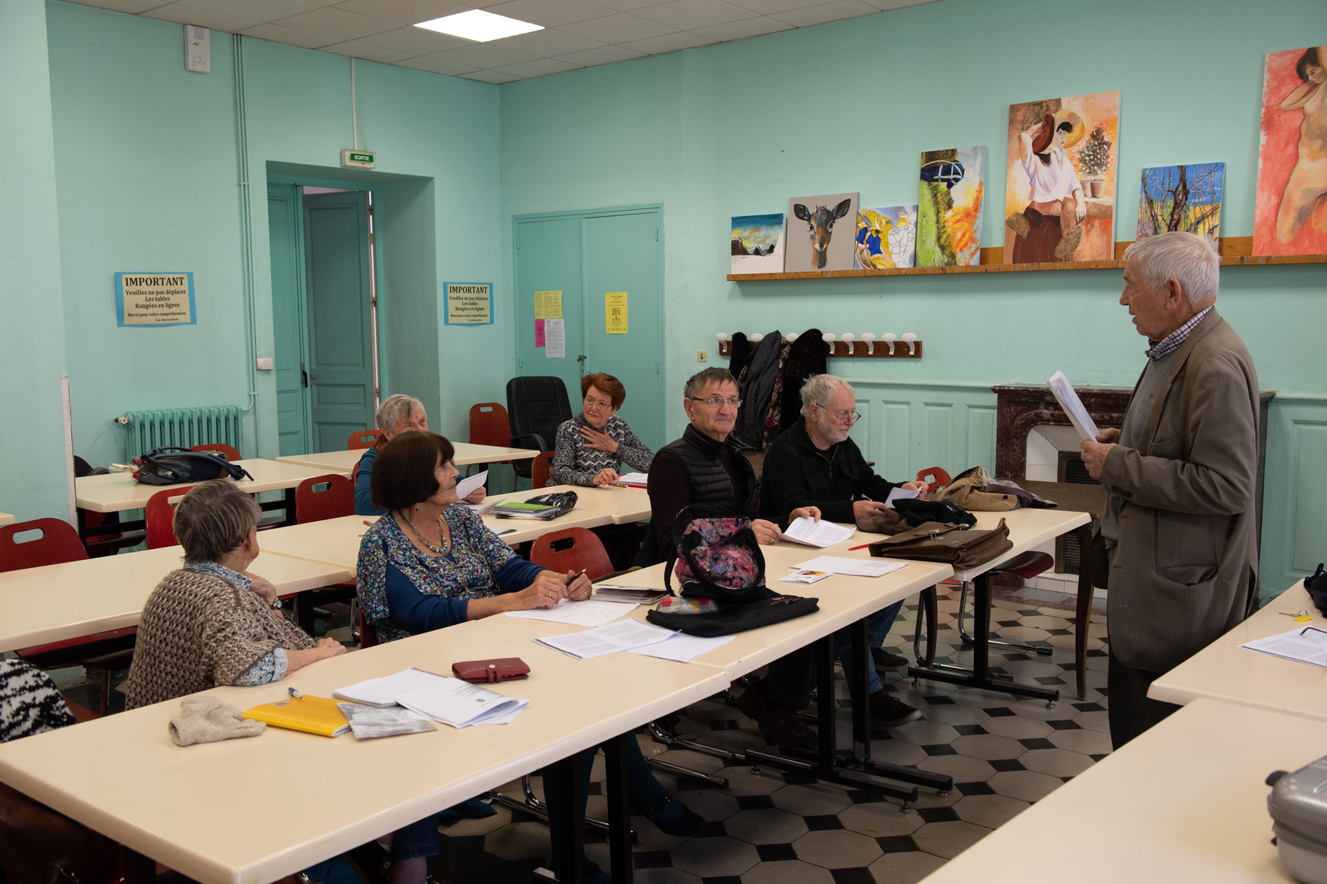 Les cours se déroulent dans une ambiance studieuse, mais détendue, à l’Espace André-Chamson d’Alès.