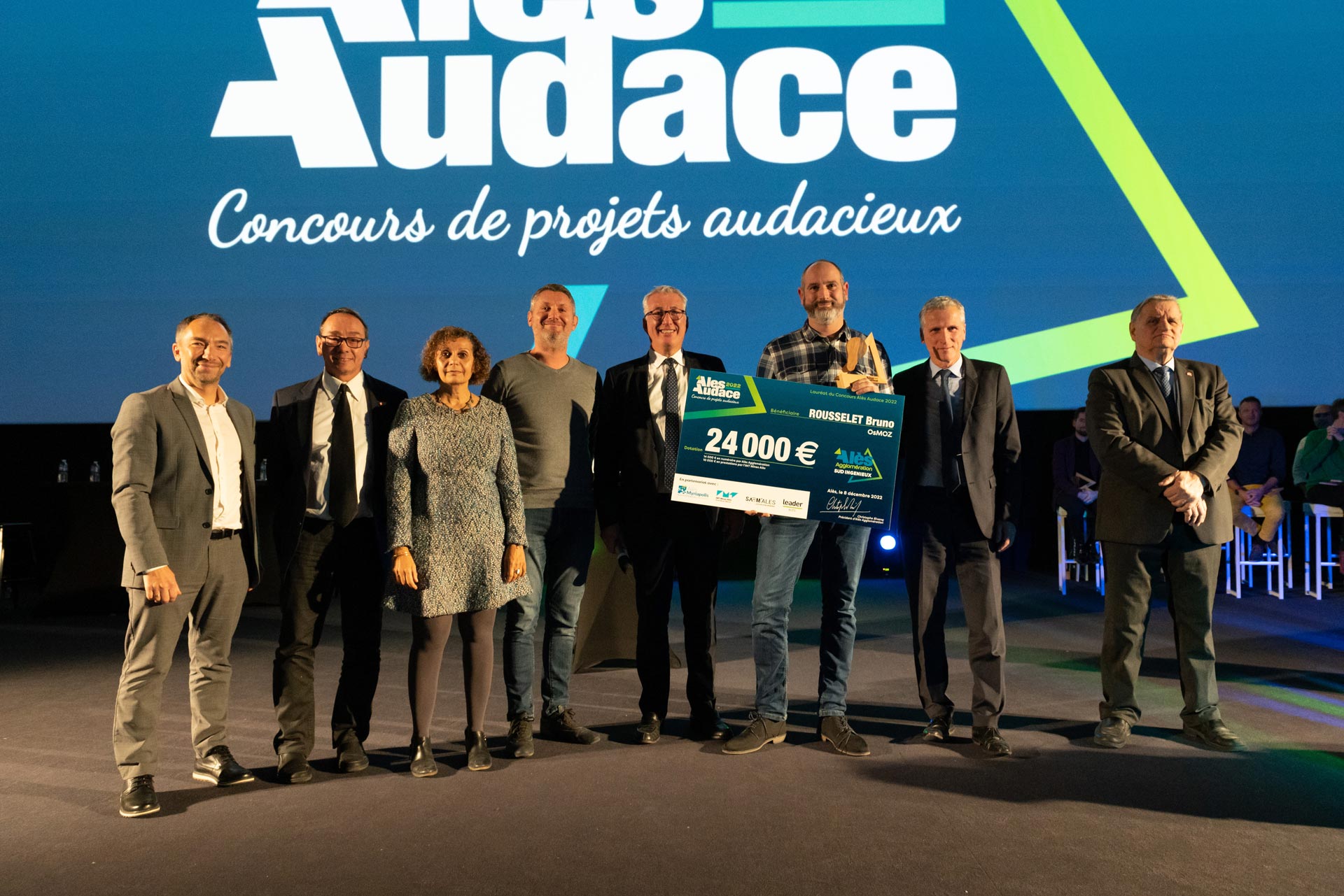 Bruno Rousselet a remporté le 1er prix du concours général avec son projet Osmoz, un centre d'innovation de technologies de traitement des effluents industriels.