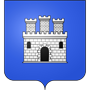 Blason de Saint-Jean-de-Luz : un château blanc sur fond bleu