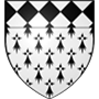 Blason de la noblesse française : hermine et damier