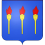 Blason de la ville de La Rochelle avec trois torches allumées