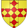 Blason français jaune et rouge en losanges et carrés